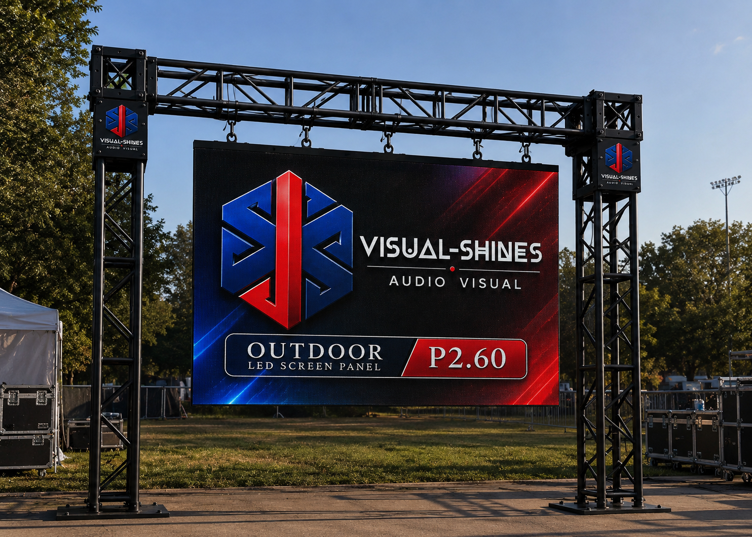 Truss and LED Screen outdoor setup